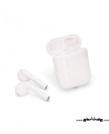Fone de Ouvido Personalizado Bluetooth com Case Carregador