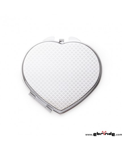 Espelho Personalizado Metal Duplo Coração